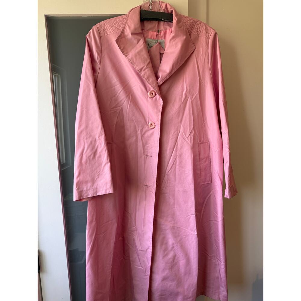 Vintage Surrey Classics Canada Pink Trench Coat Rain Coat Medium/Large Women's